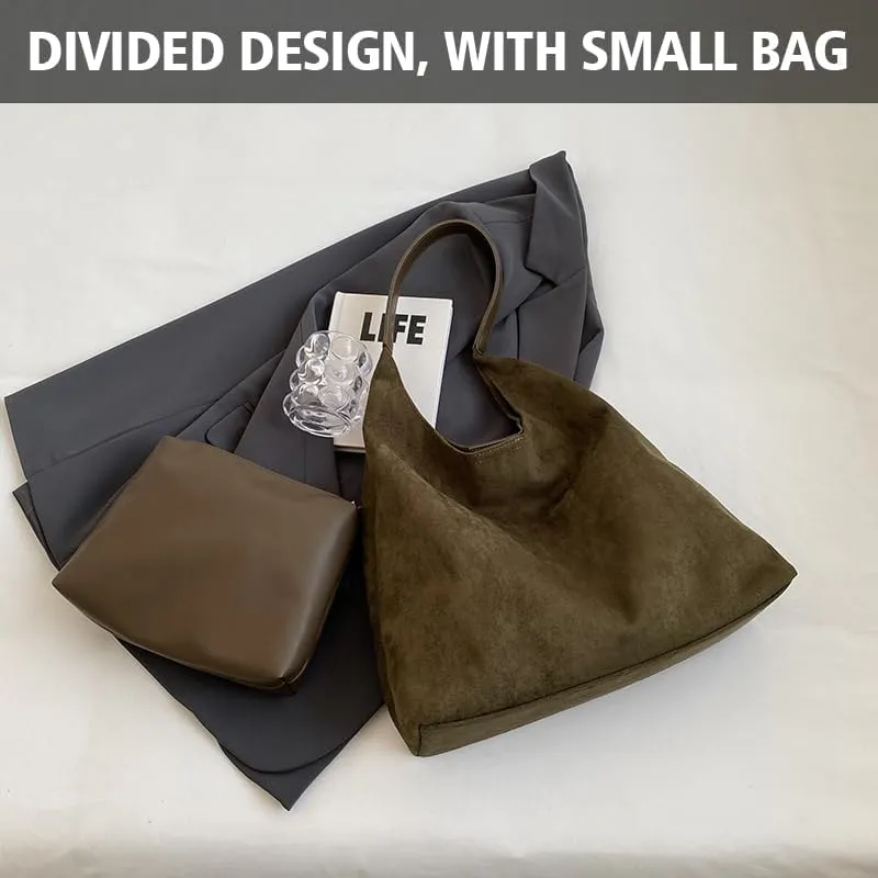 Brown Suede Bags for Women 2024 New Brown Suede Tote Bag for Women Suede Bag Brown Suede Purse Bag