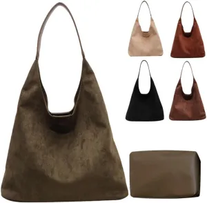 Brown Suede Bags for Women 2024 New Brown Suede Tote Bag for Women Suede Bag Brown Suede Purse Bag