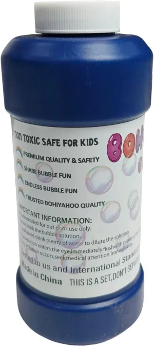 Bubble Solution Refill (12oz) - Premium Bubble Toy Fluid for Bubble Machines, Non-Toxic & Quick-Pour Formula