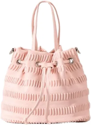 Bucket Bags for Women Drawstring Soft Pu Pleated Handbag Leather Woven Shoulder Bag Crossbody Bag
