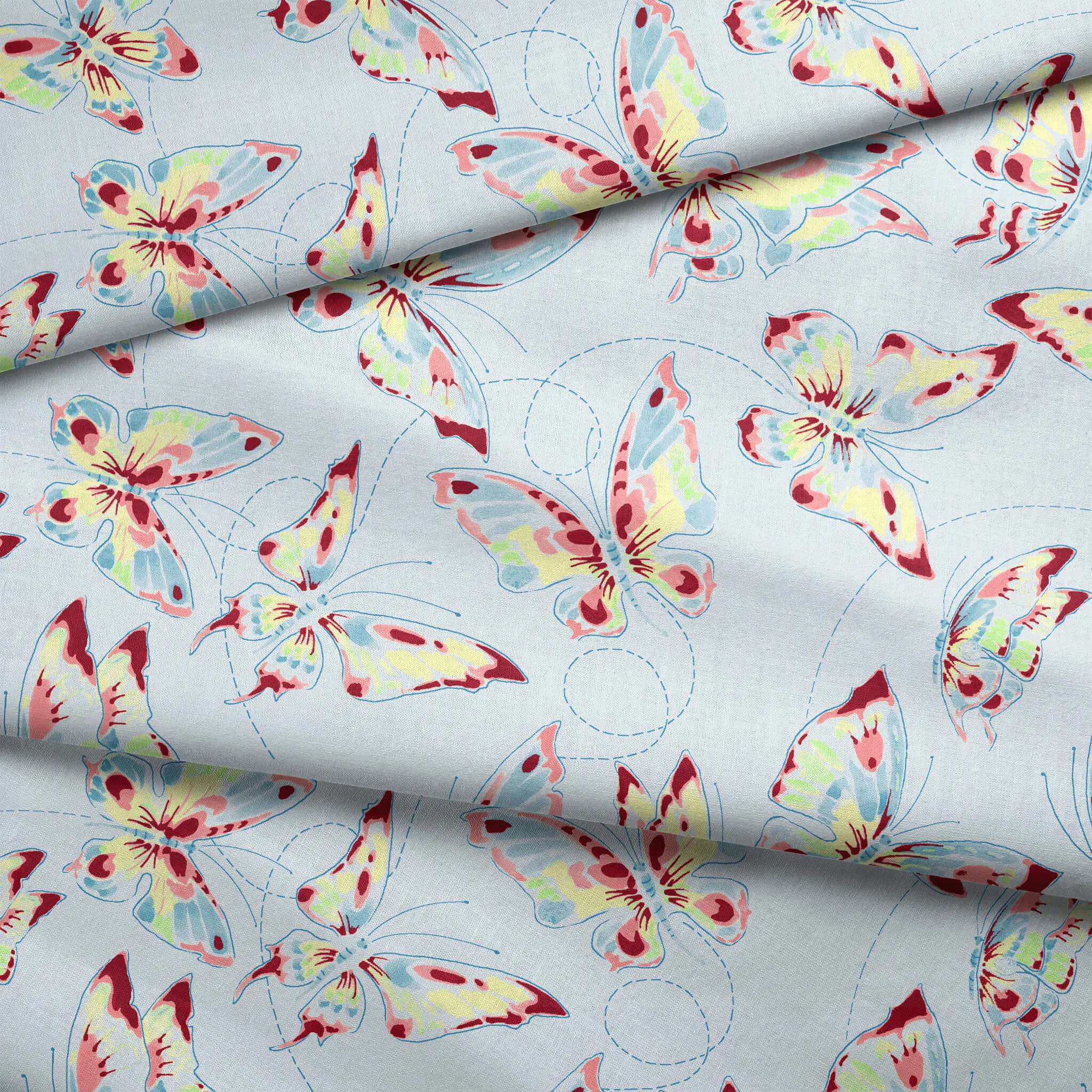 Butterfly Breeze - All-Over Floral Garden Fabric