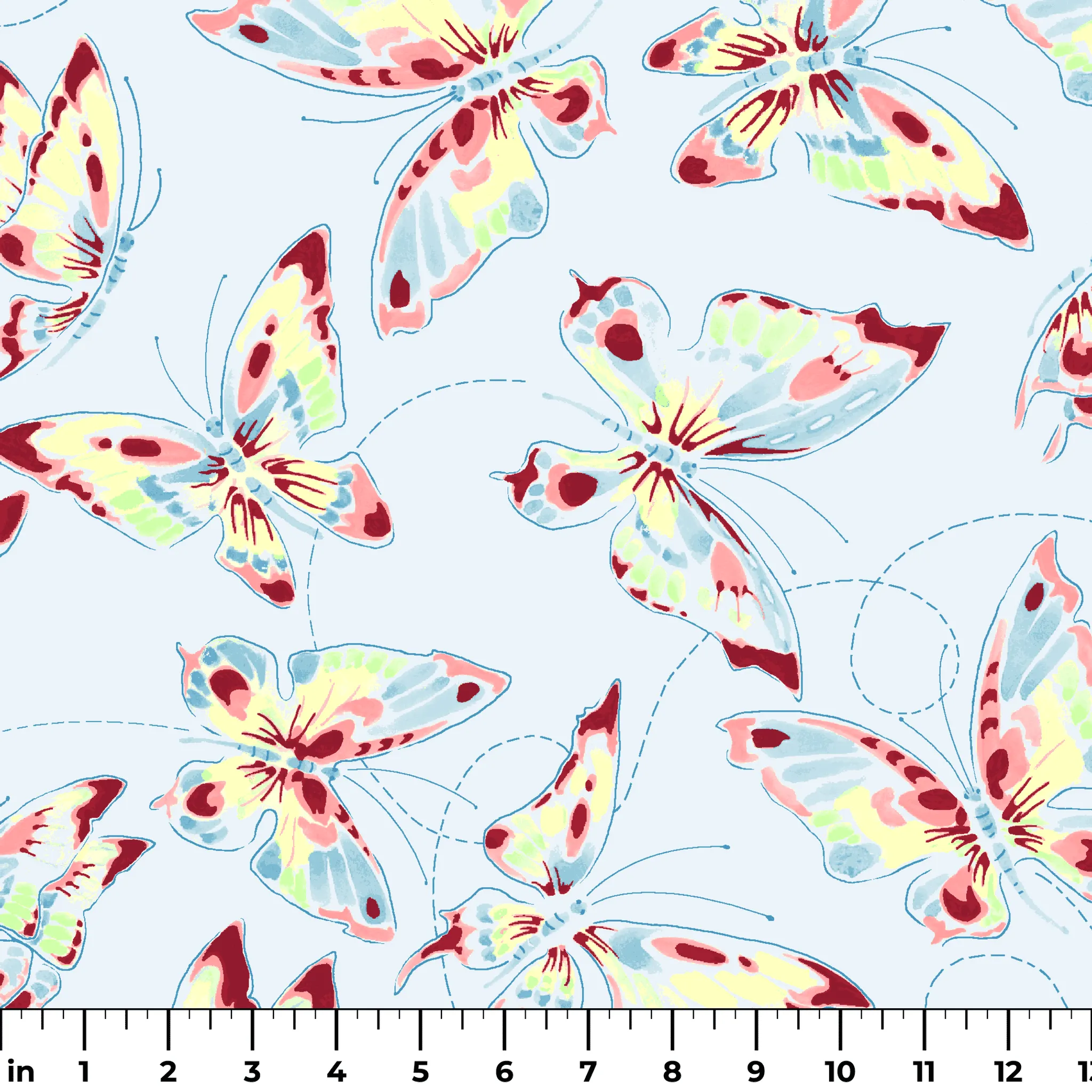 Butterfly Breeze - All-Over Floral Garden Fabric