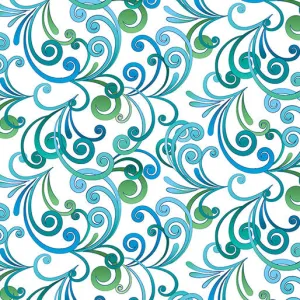 Butterfly Calypso by Benartex - Calypso Swirl White by the yard 3589
