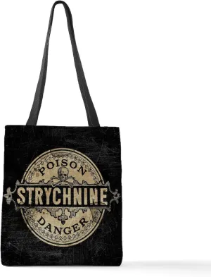CafePress Halloween Poison Label Strychnine Polyester Tote B Polyester Tote Bag 16"x16"