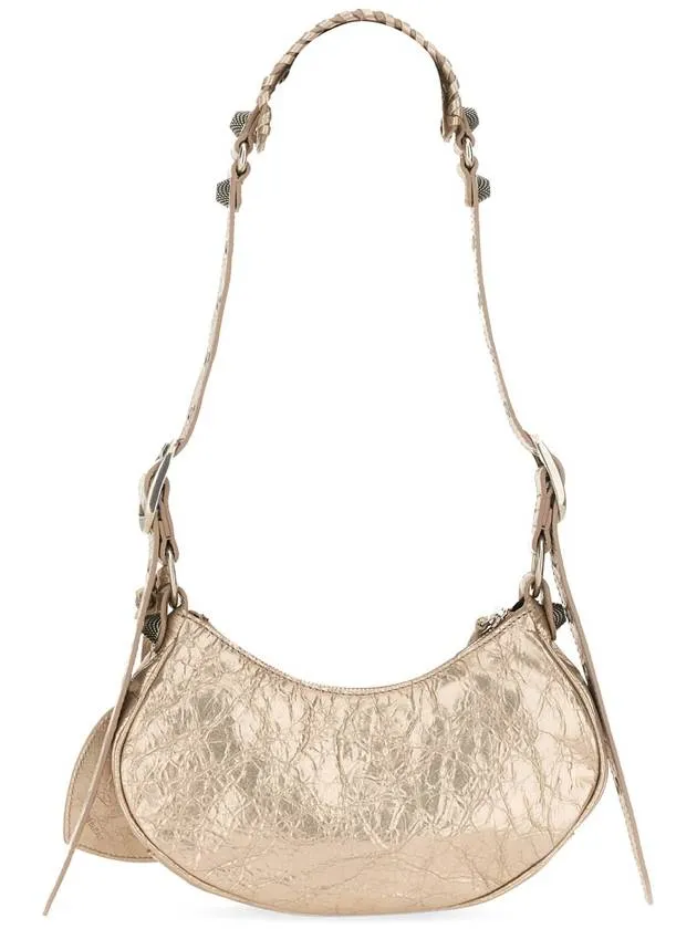 Cagol Lambskin Le Metallic Balenciaga Secure platform Hot offer Shoulder Metallic Beige Bag XS