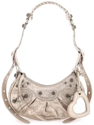 Cagol Lambskin Le Metallic Balenciaga Secure platform Hot offer Shoulder Metallic Beige Bag XS