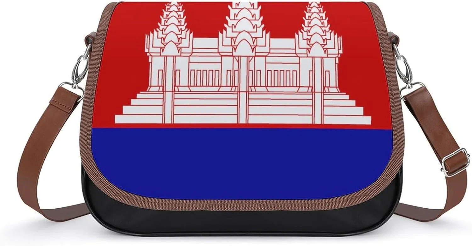 Cambodia Cambodian Flag Fashion Crossbody Bags Purses for Women Funny Printing Shoulder Handbags Bag