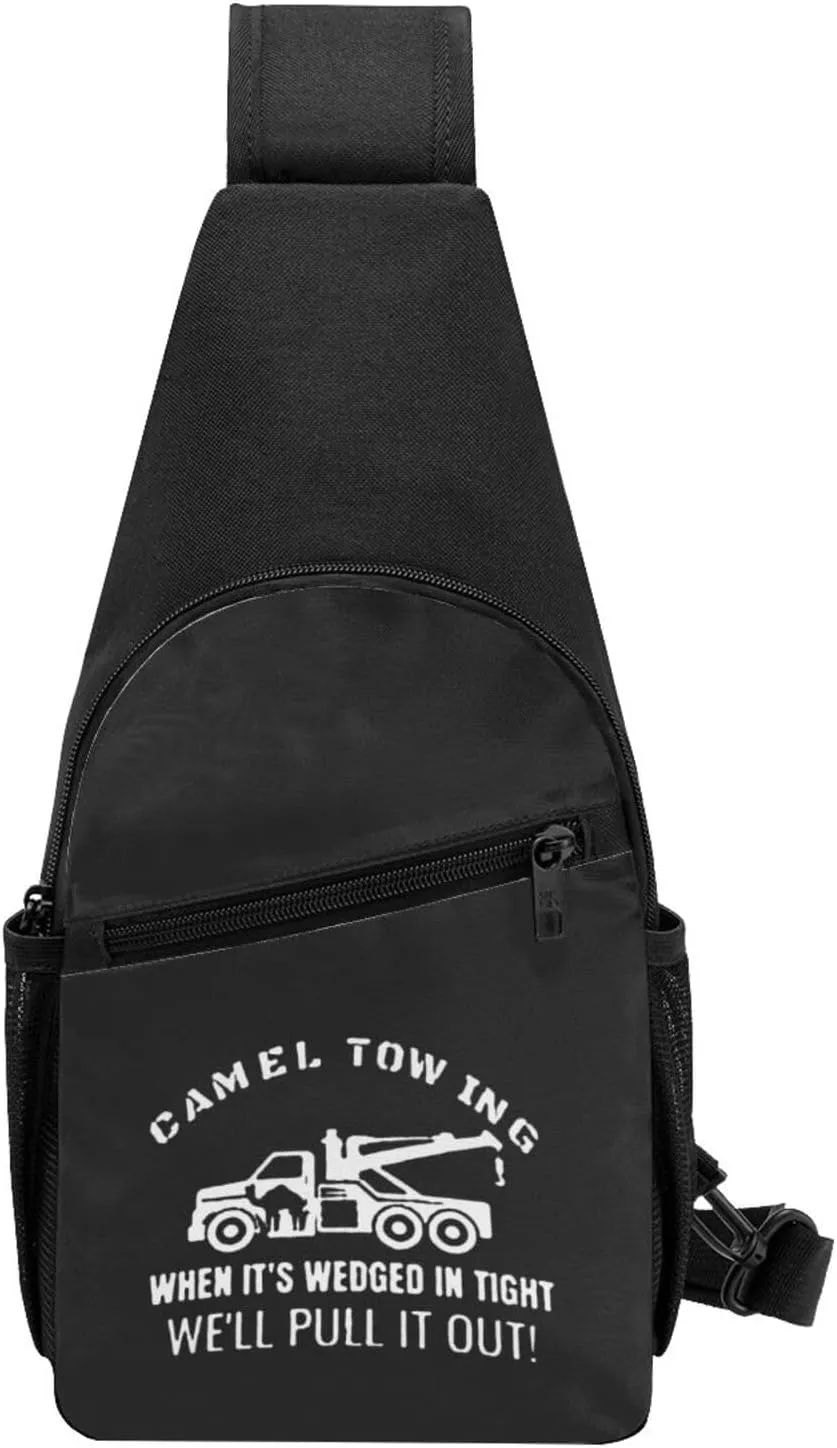 Camel Towing Whens It's Wedged in Tight We'll Pull It Out! Chest Pack Leisure Shoulder Crossbody Chest Bag