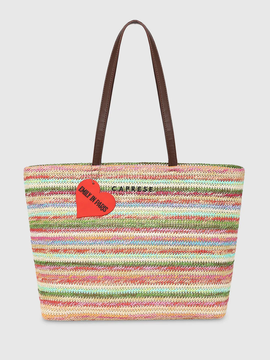 Caprese Emily In Paris Printed Medium Pastel Tote Bag