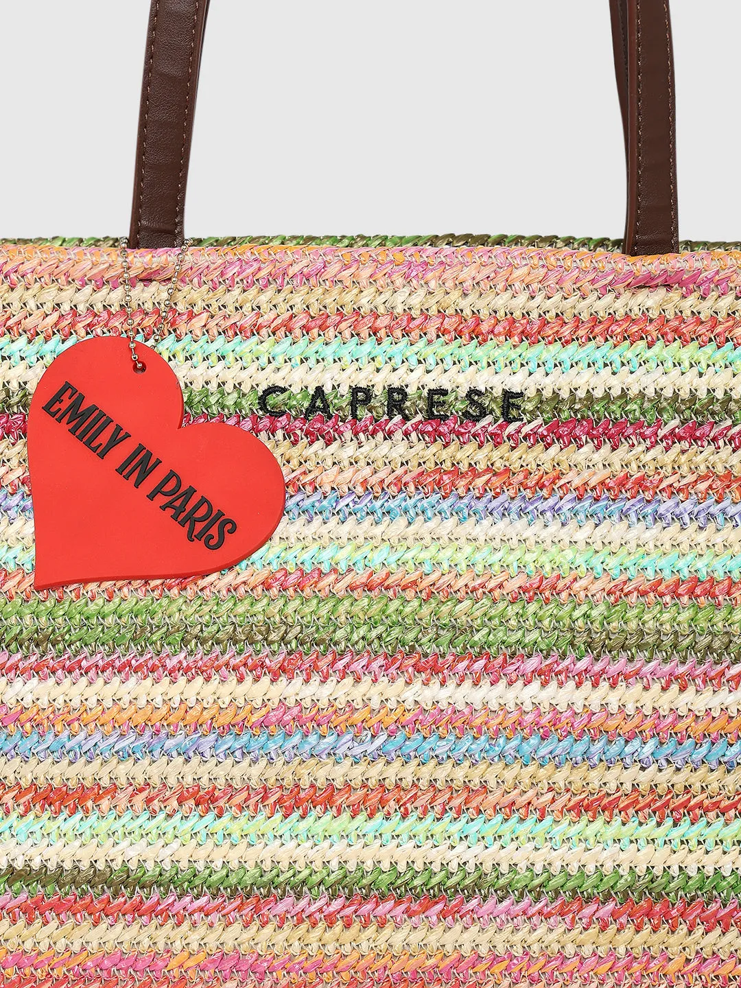 Caprese Emily In Paris Printed Medium Pastel Tote Bag