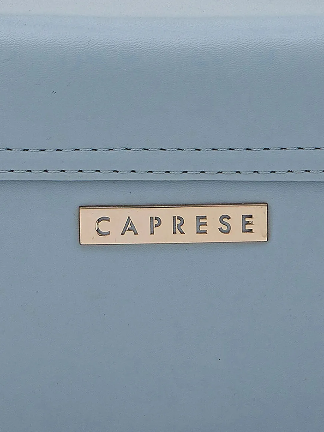Caprese Emily In Paris Printed Medium Soft Blue Sling Bag