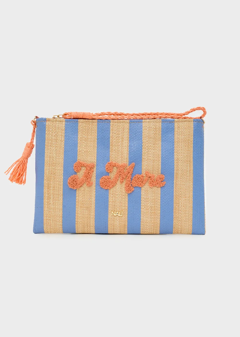CAPRI POCHETTE IN RAFFIA W/STRIPES