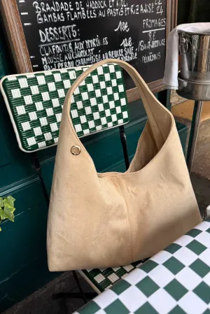 Carrie Midi Suede in Vanilla Latte