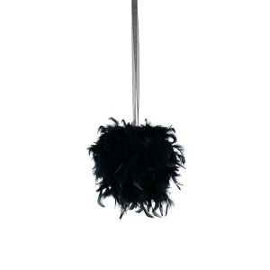 Chandelle Feather Pom Poms - Black - 12"