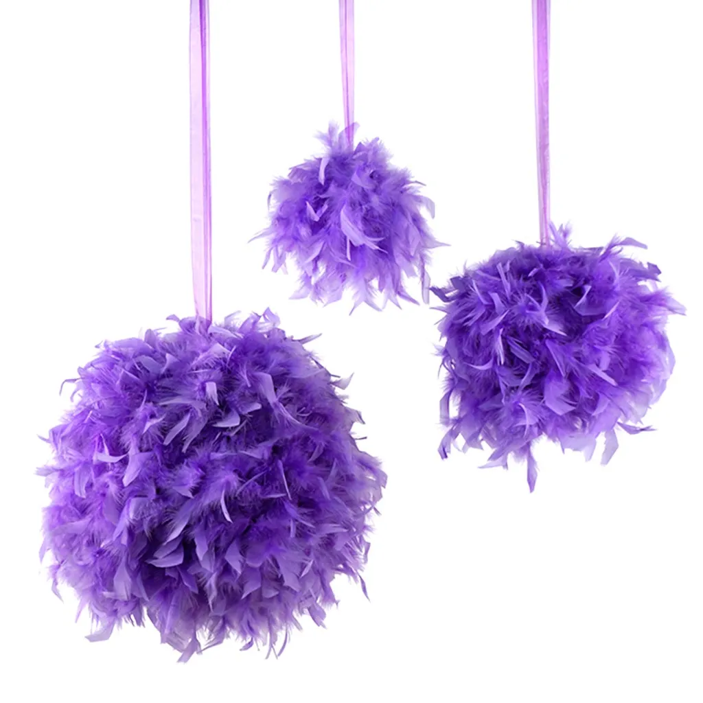 Chandelle Feather Pom Poms - Lavender