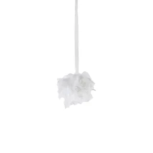 Chandelle Feather Pom Poms - White - 6"