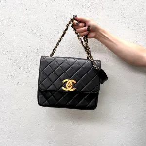 Chanel Jumbo Coco Mark Turnlock Chain Shoulder Flap Bag