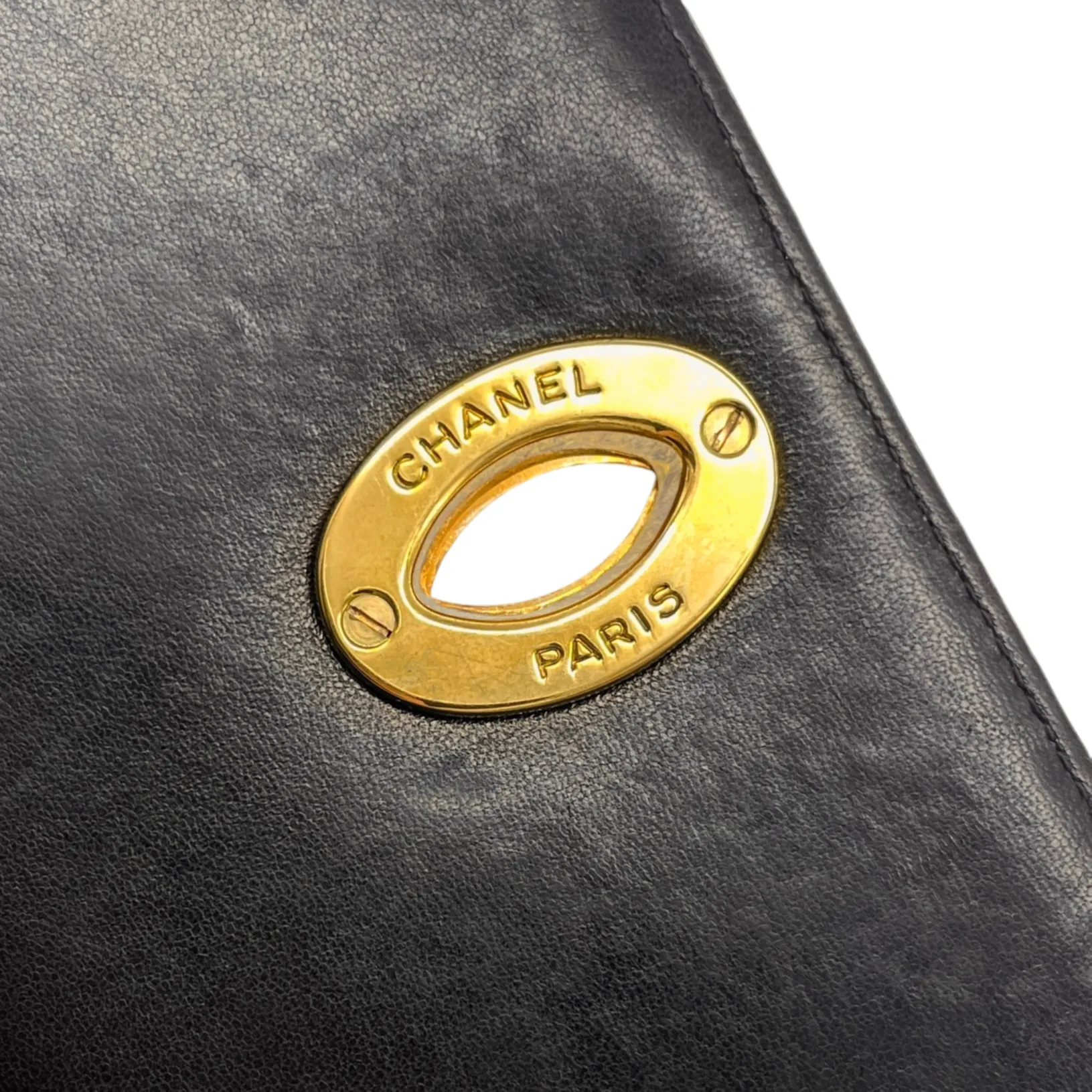 Chanel Jumbo Coco Mark Turnlock Chain Shoulder Flap Bag