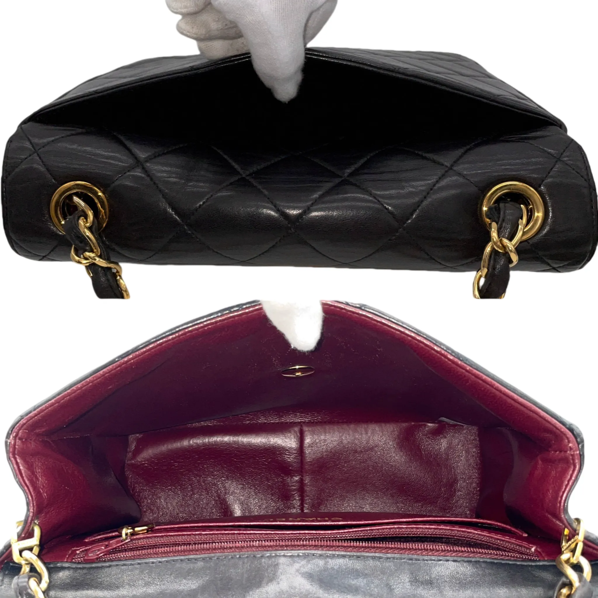 Chanel Jumbo Coco Mark Turnlock Chain Shoulder Flap Bag