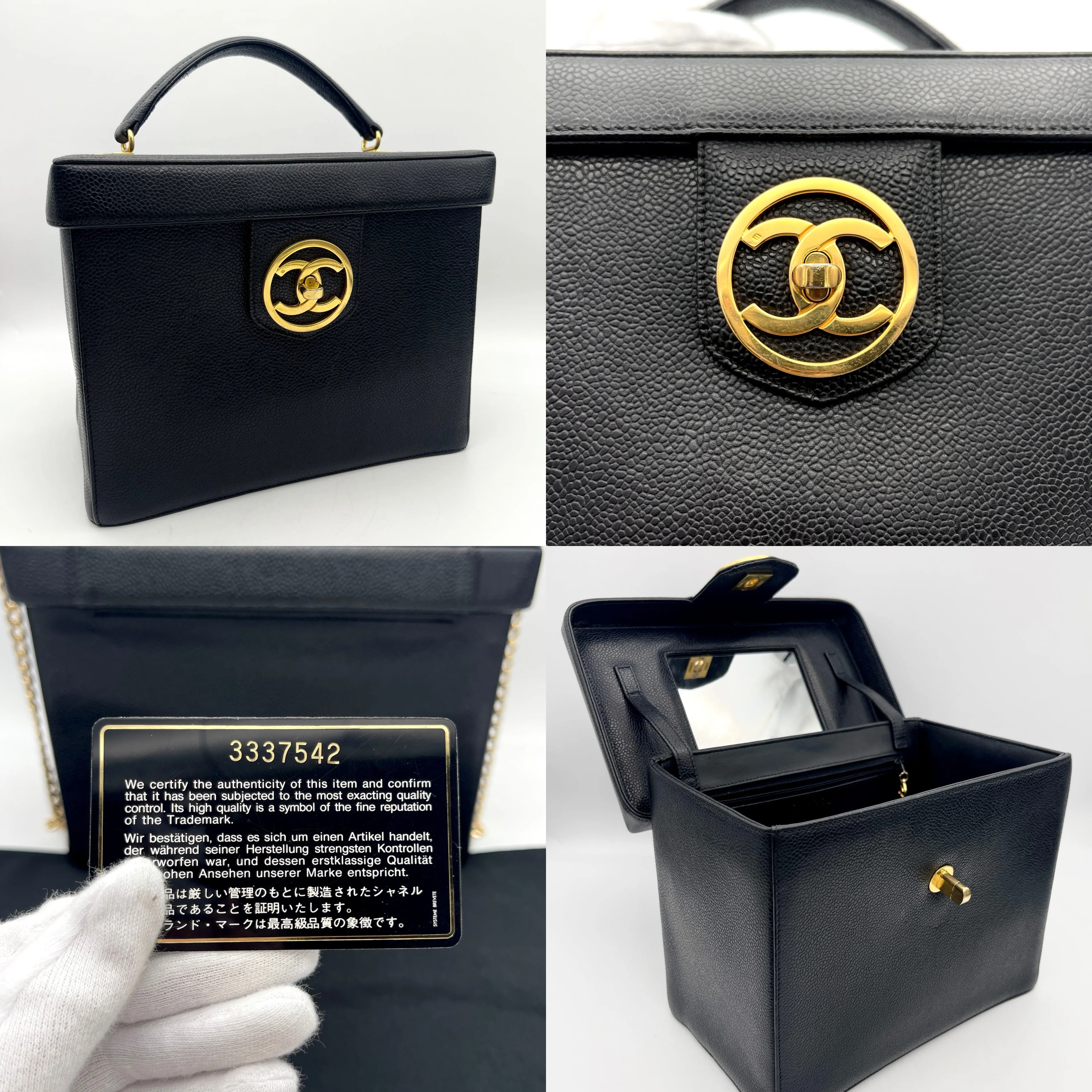 Chanel Vanity/Caviar/Black