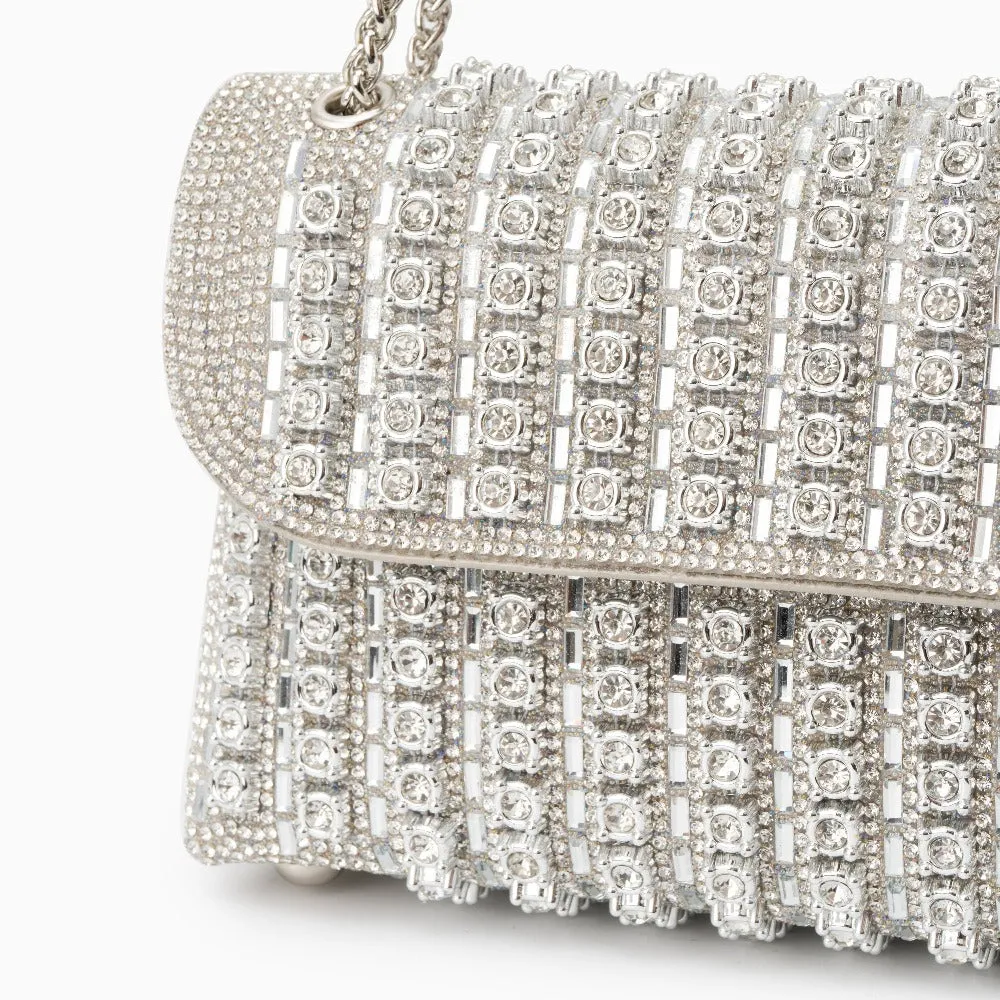 Chantal Clutch Bag with Diamond Detail