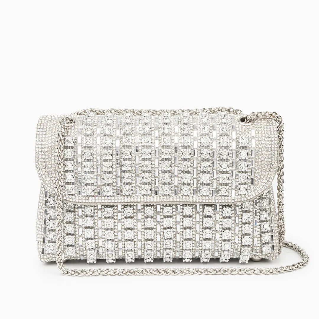 Chantal Clutch Bag with Diamond Detail