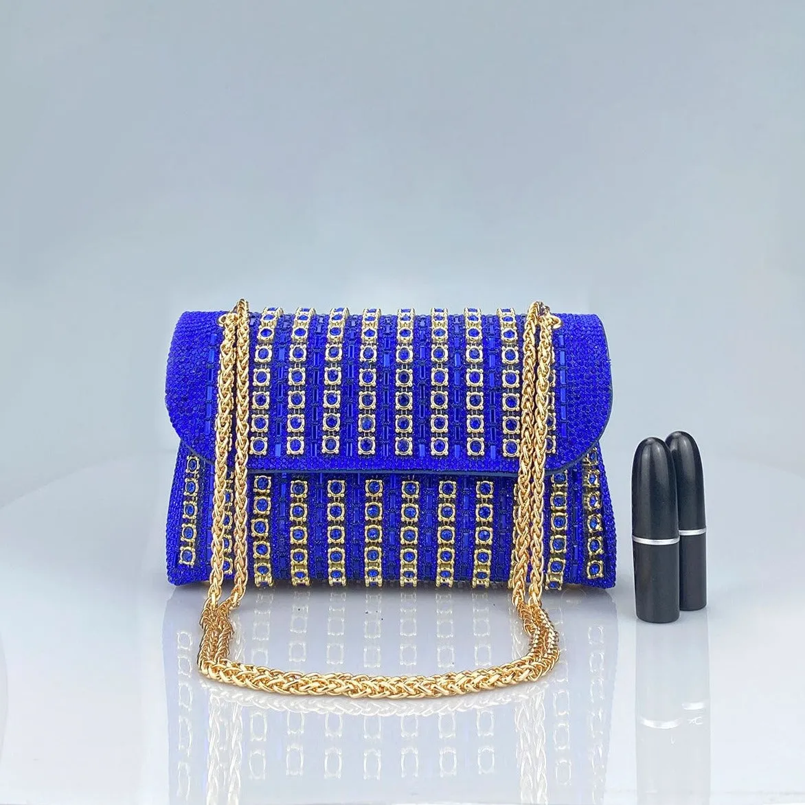 Chantal Clutch Bag with Diamond Detail