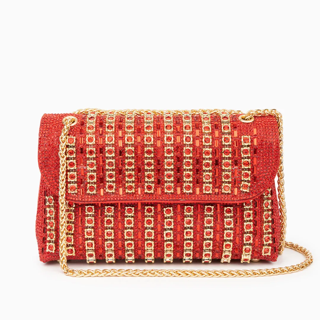 Chantal Clutch Bag with Diamond Detail