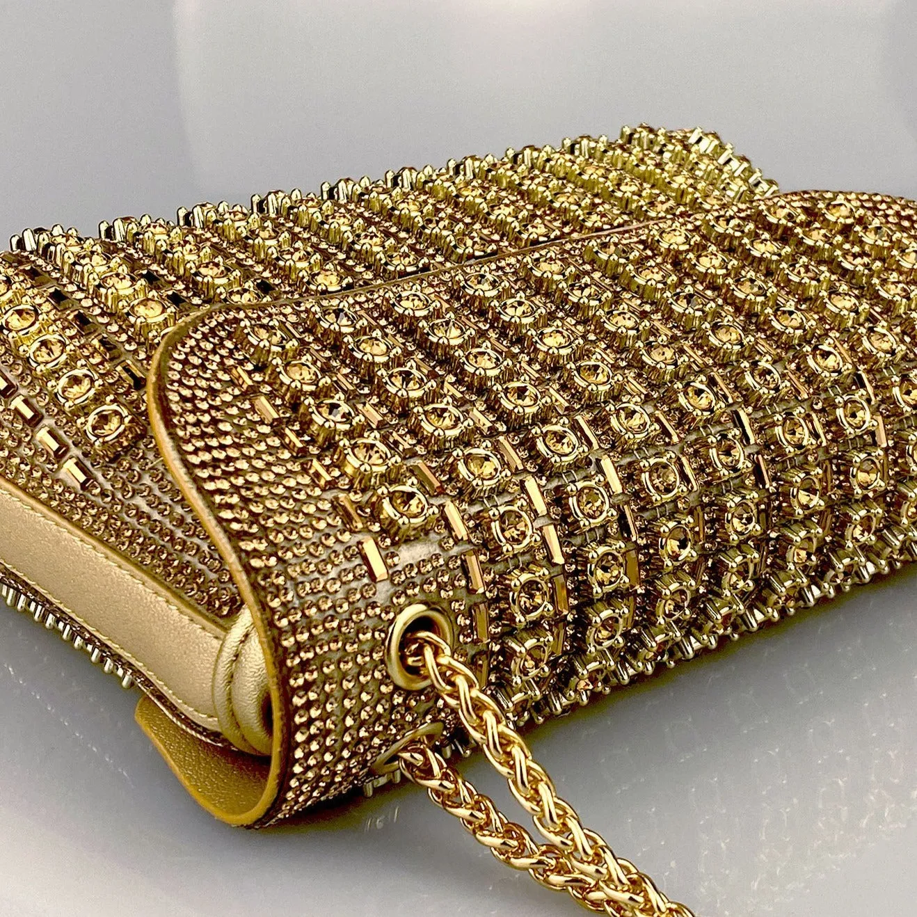 Chantal Clutch Bag with Diamond Detail