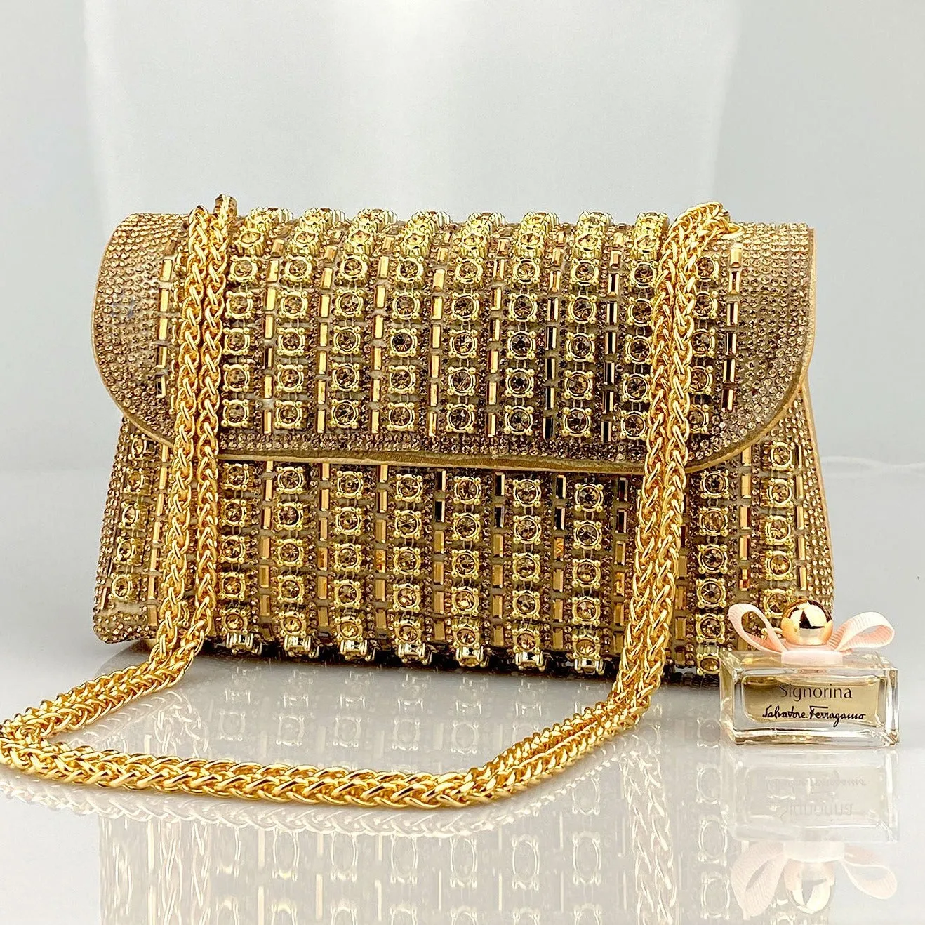 Chantal Clutch Bag with Diamond Detail