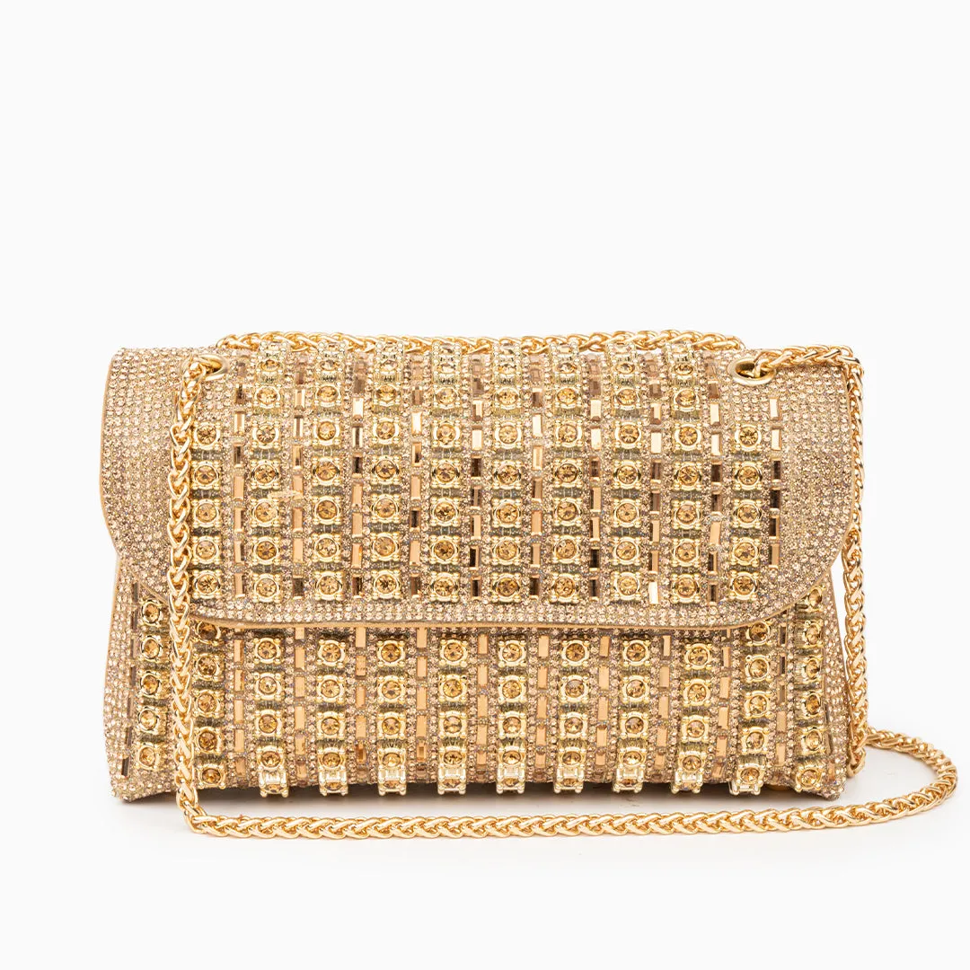 Chantal Clutch Bag with Diamond Detail