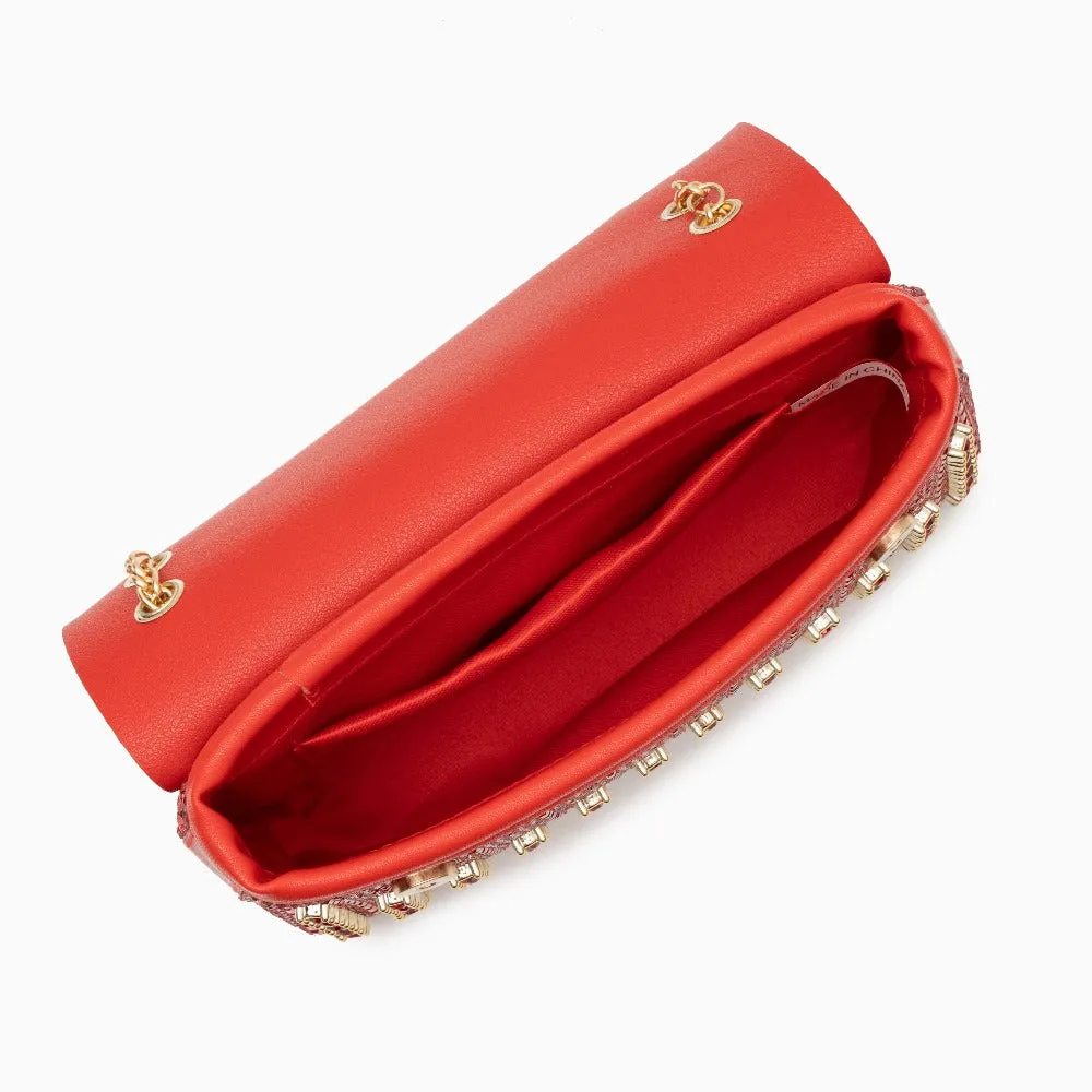 Chantal Clutch Bag with Diamond Detail