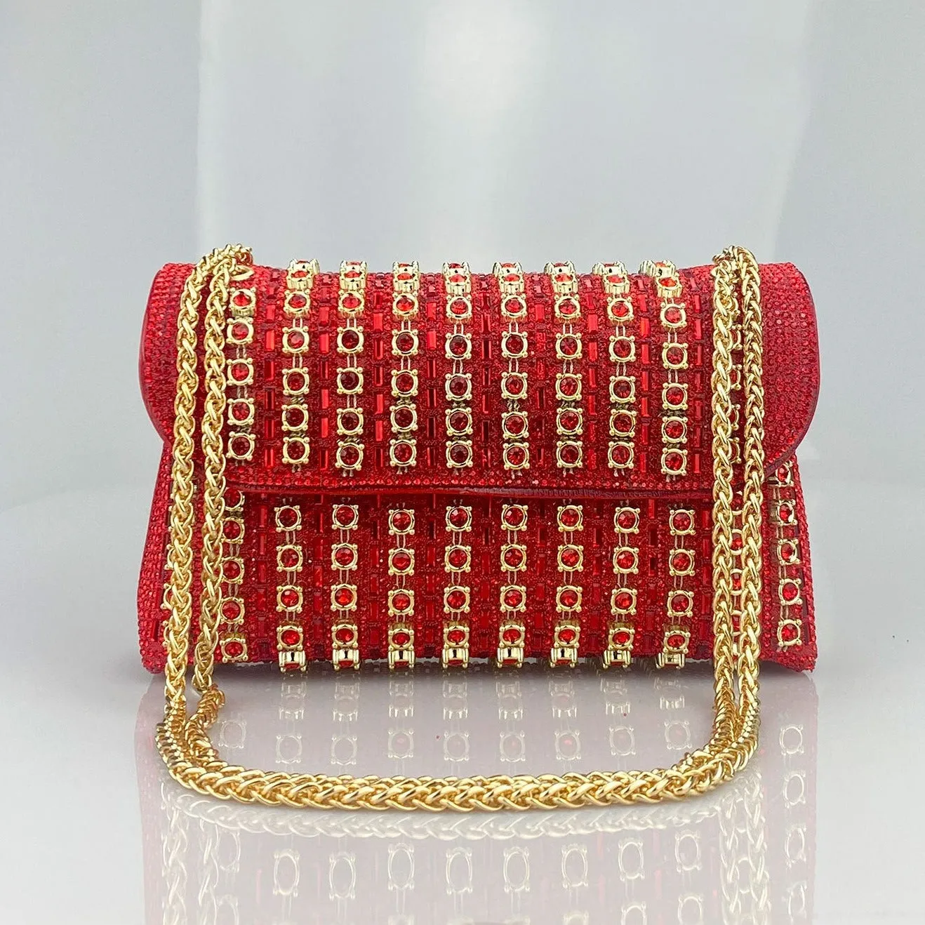 Chantal Clutch Bag with Diamond Detail