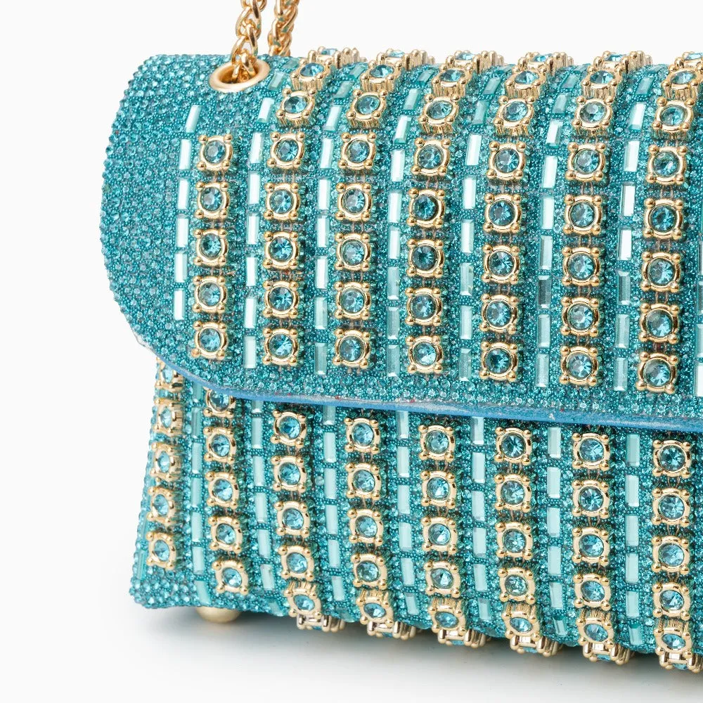 Chantal Clutch Bag with Diamond Detail