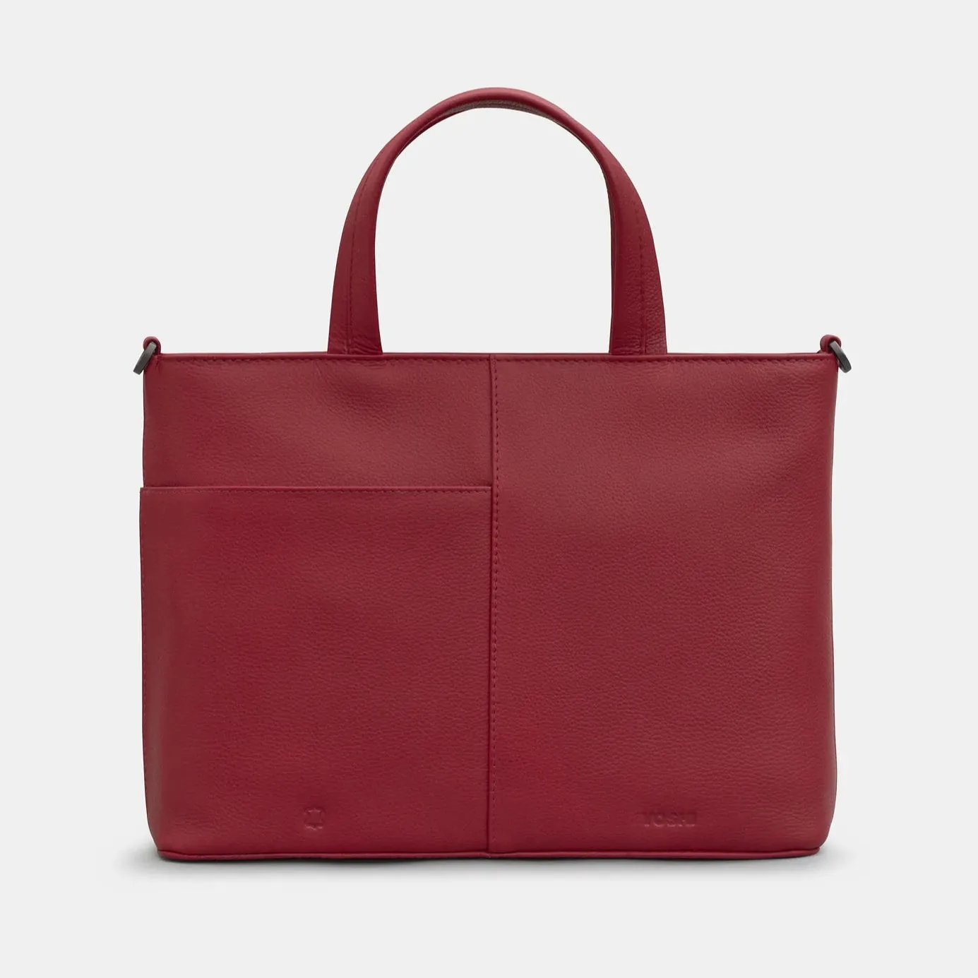 Cherry Red Bookworm Leather Multiway Grab Bag