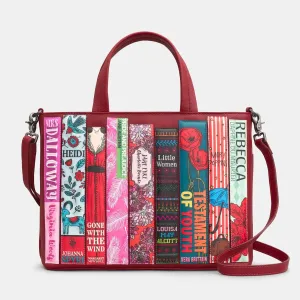 Cherry Red Bookworm Leather Multiway Grab Bag