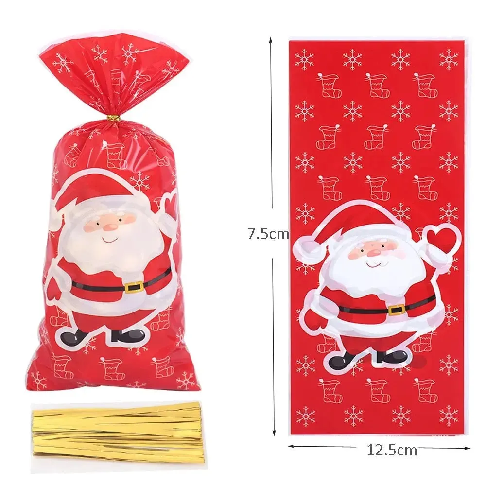 Christmas plastic cellophane cookie bakery Bags