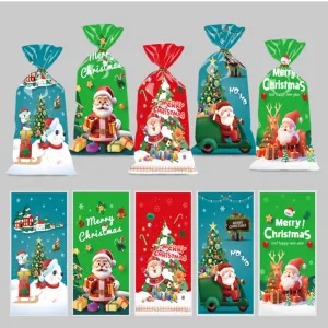 Christmas plastic cellophane cookie bakery Bags