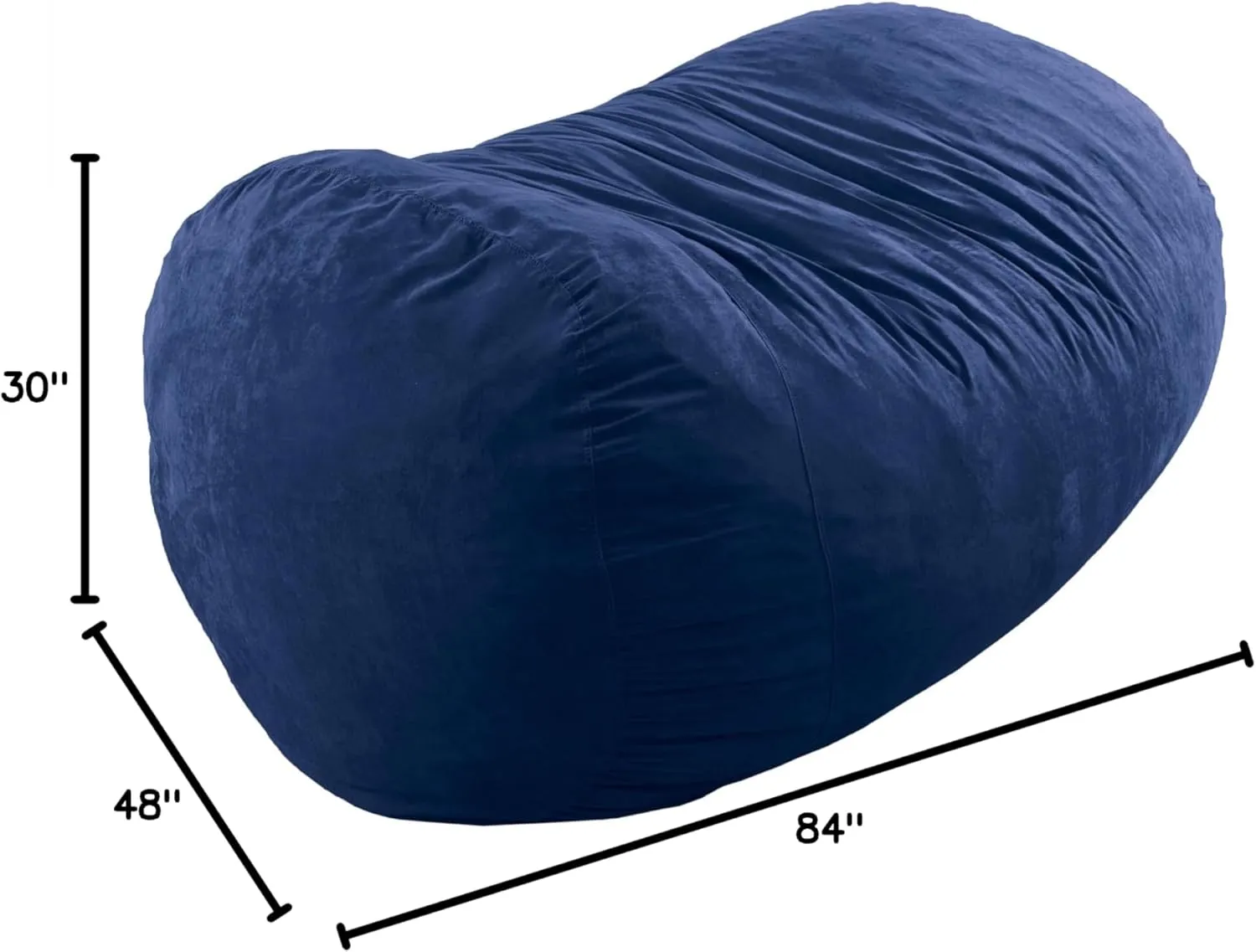 Christopher Knight Home David Midnight Blue Faux Suede 8 Foot Lounger Bean Bag