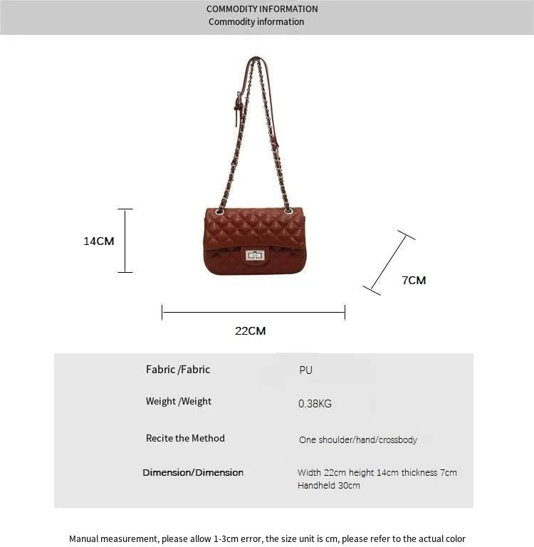 Classic chain underarm Purses soft side shoulder messenger bags ladies fashionable versatile handbags