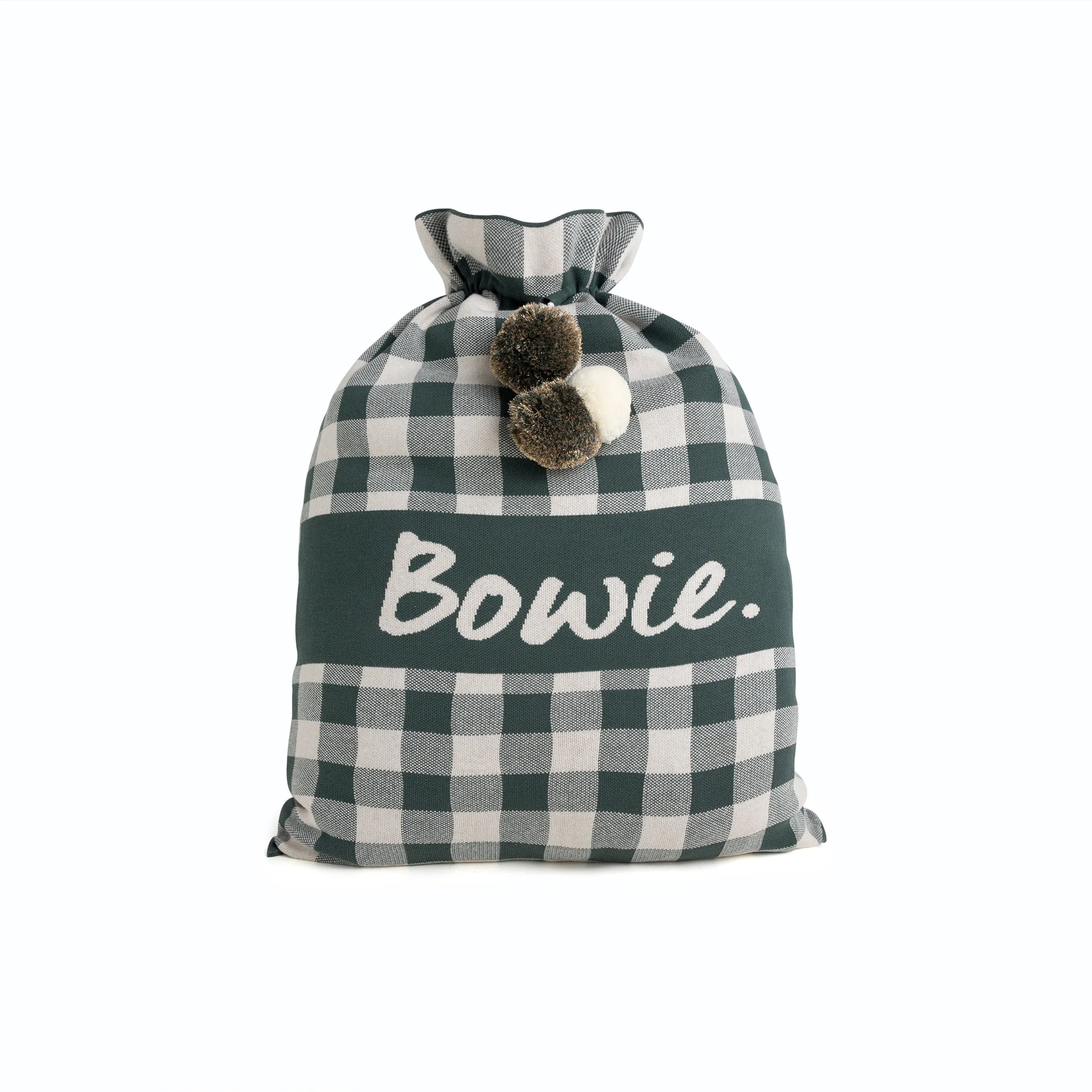 Classic Christmas Santa Sack - Dark Forest Gingham