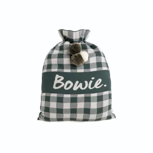 Classic Christmas Santa Sack - Dark Forest Gingham