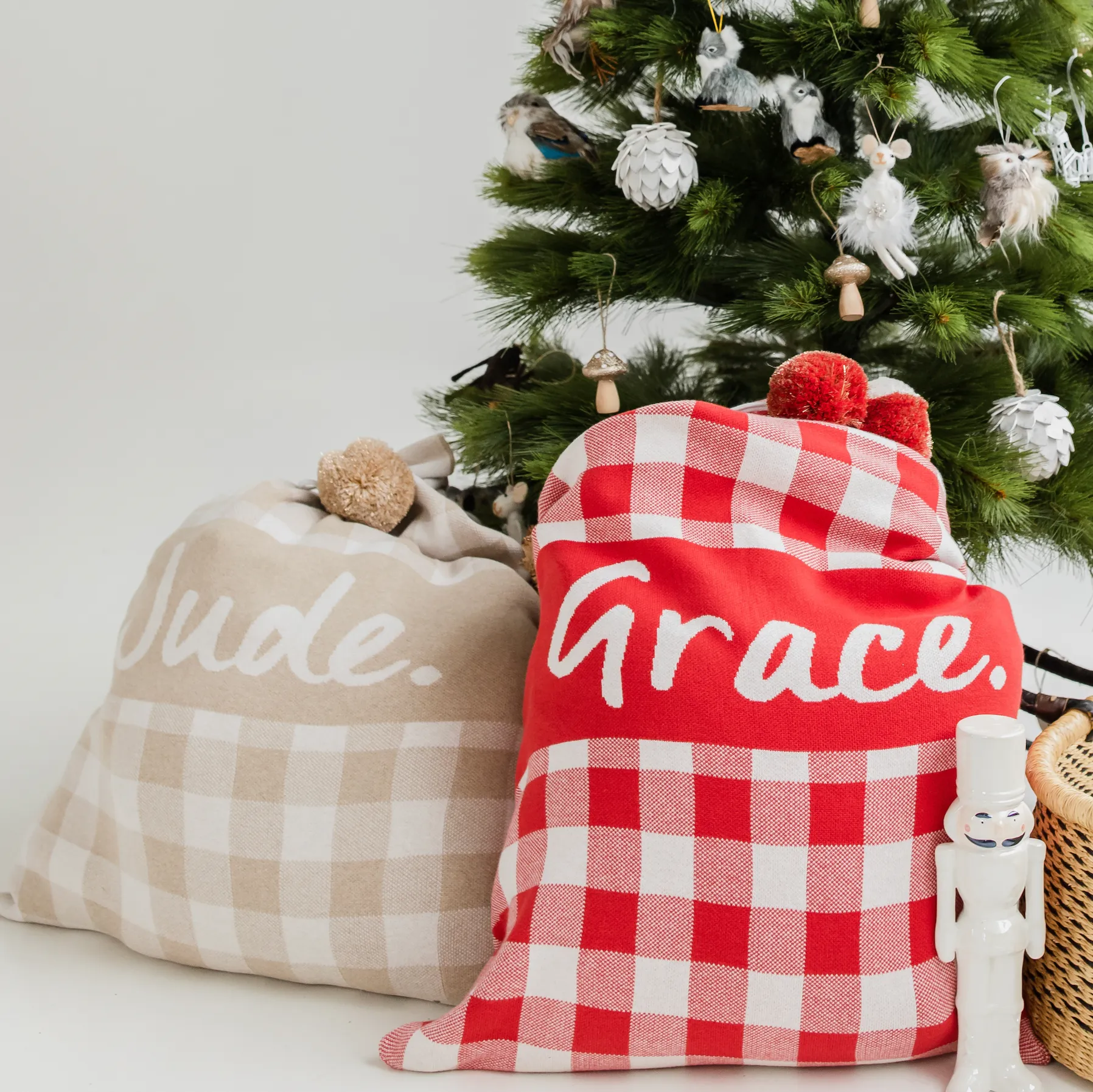 Classic Christmas Santa Sack - Red Gingham