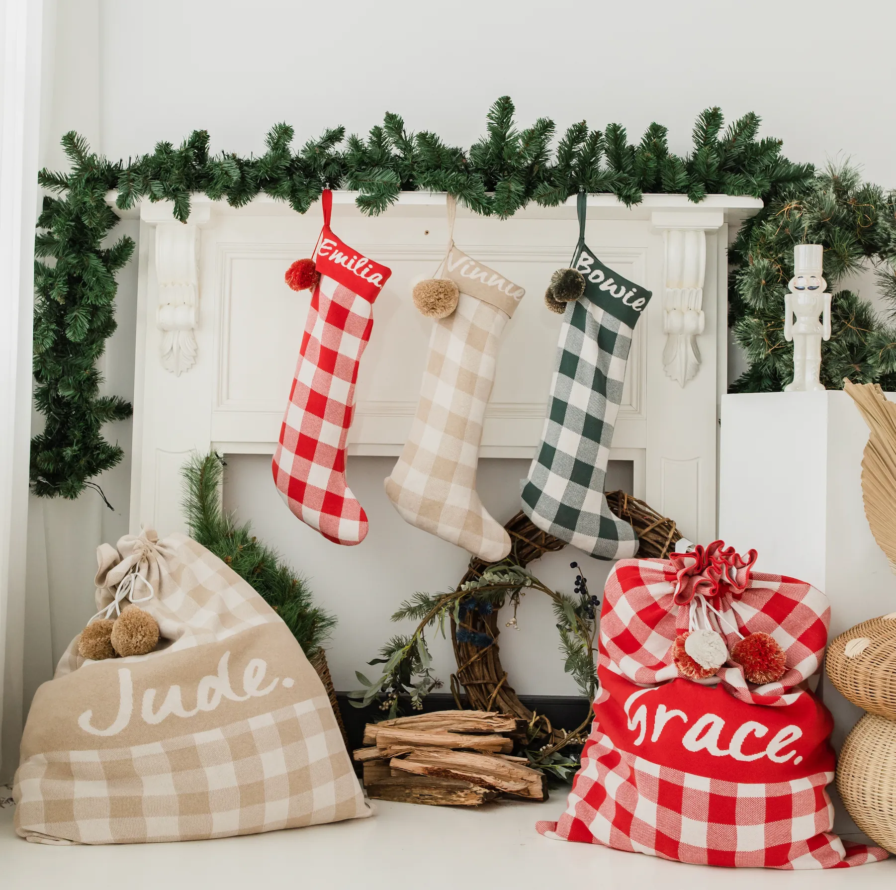 Classic Christmas Santa Sack - Red Gingham
