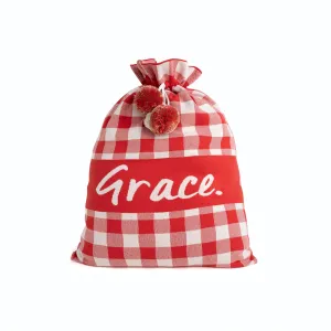 Classic Christmas Santa Sack - Red Gingham