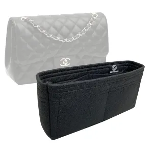 Classic Flap Mini, Rectangular, Small, Medium, Jumbo, Maxi, Top Handle Premium Felt Purse Handbag & Tote Bag Insert Organizer Shaper Liner (Handmade) Soft Structure Support, 7 Sizes