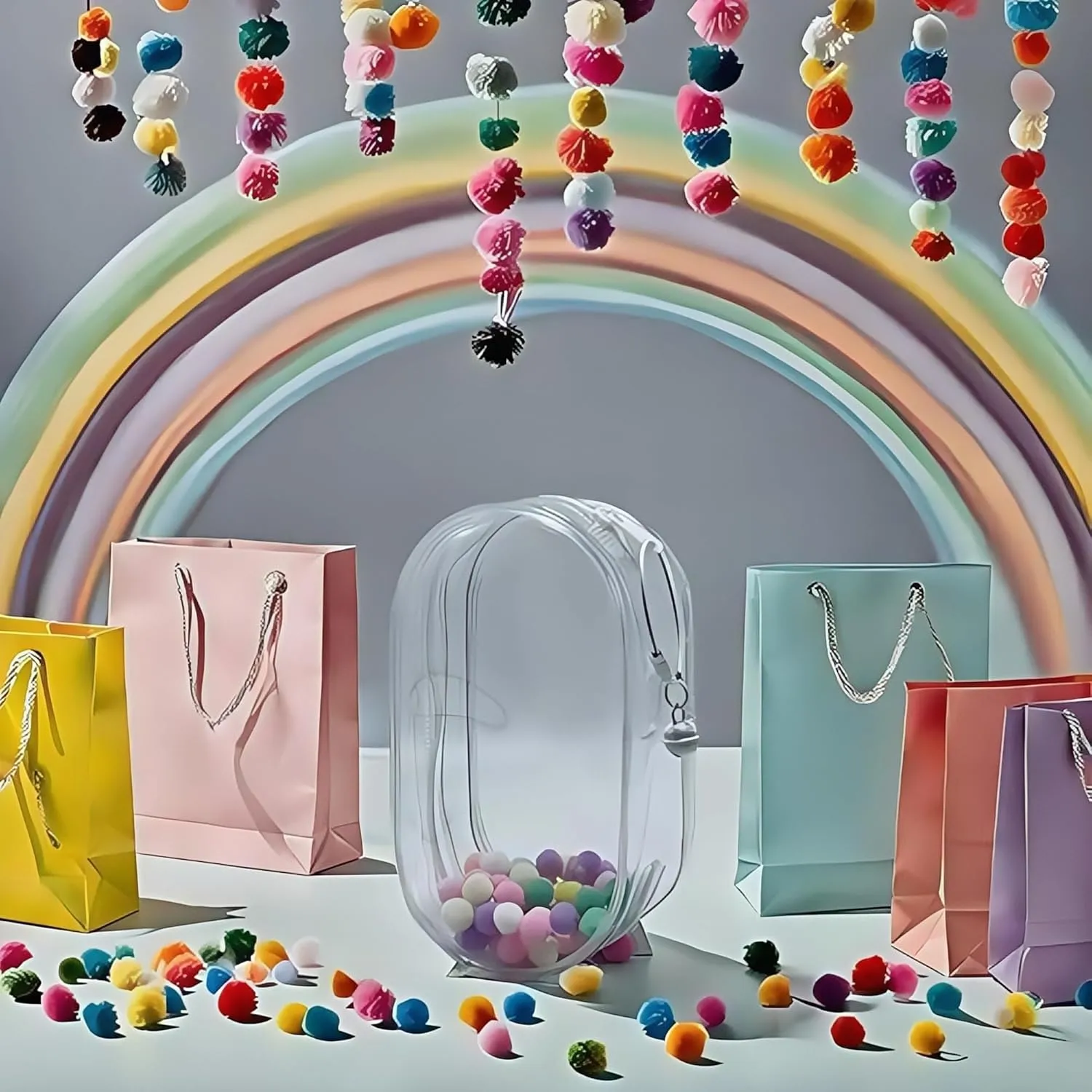 Clear Bags Accessories for Doll,Can Be Installed Inside And Outside The Bag,Can Be Filled With Cute for Doll (Transparent Colour, Large)