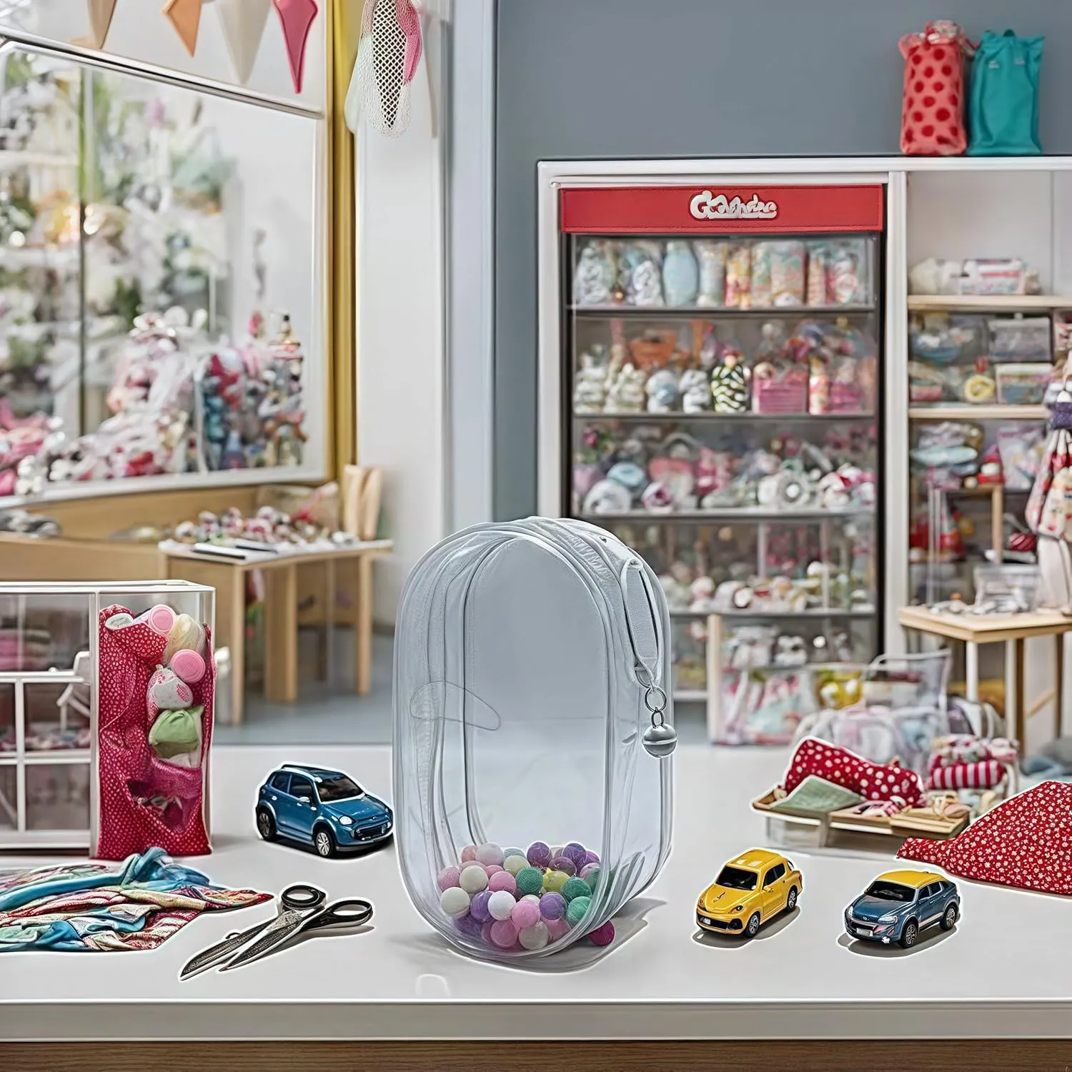 Clear Bags Accessories for Doll,Can Be Installed Inside And Outside The Bag,Can Be Filled With Cute for Doll (Transparent Colour, Large)