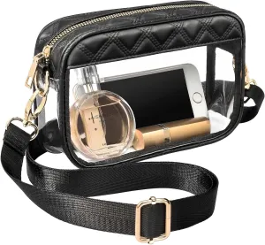 Clear Crossbody Bag Stadium Approved, Clear Purses for Women Stadium Crossbody for Events Concerts Sports Outfits