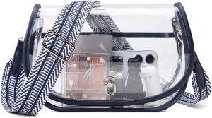 Clear Crossbody Bag Stadium Approved for Women，clear Bags for Stadium Events,clear Purse for Concerts